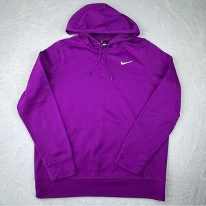Nike Women’s Hoodie with embroidered logo. Magenta color. Size XL. Fleece lined.